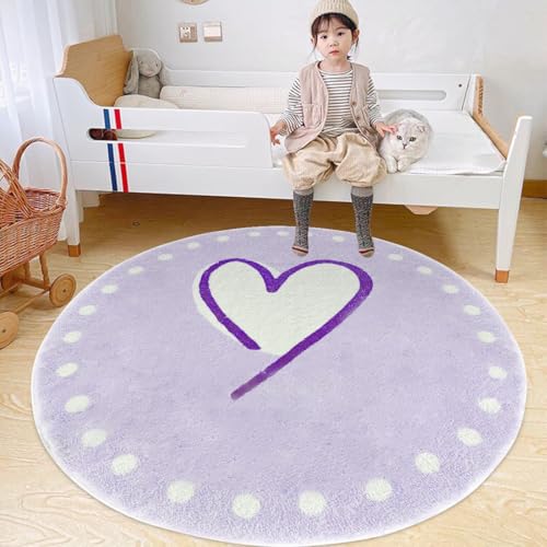 Poowe Kinderzimmerteppich, 80 cm, rund, waschbar, für Kinderzimmer, Krabbelmatte für Babys, Jungen, Mädchen, Boden, rutschfester Teppich für Wohnzimmer, Schlafzimmer, Spielzimmer, Klassenzimmer Poowe Kinderzimmerteppich, 80 cm, rund, waschbar, für Kinderzimmer, Krabbelmatte für Babys, Jungen, Mädchen, Boden, rutschfester Teppich für Wohnzimmer, Schlafzimmer, Spielzimmer, Klassenzimmer von Poowe