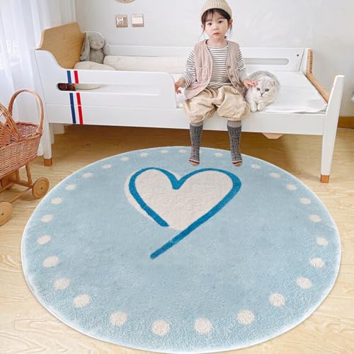 Poowe Kinderzimmerteppich, 80 cm, rund, waschbar, für Kinderzimmer, Krabbelmatte für Babys, Jungen, Mädchen, Boden, rutschfester Teppich für Wohnzimmer, Schlafzimmer, Spielzimmer, Klassenzimmer Poowe Kinderzimmerteppich, 80 cm, rund, waschbar, für Kinderzimmer, Krabbelmatte für Babys, Jungen, Mädchen, Boden, rutschfester Teppich für Wohnzimmer, Schlafzimmer, Spielzimmer, Klassenzimmer von Poowe