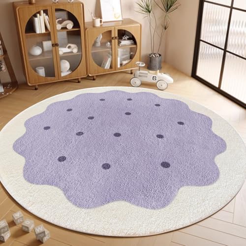 Poowe Kinderzimmerteppich, 80 cm, rund, waschbar, für Kinderzimmer, Krabbelmatte für Babys, Jungen, Mädchen, rutschfester Teppich für Wohnzimmer, Schlafzimmer, Spielzimmer, Klassenzimmer Poowe Kinderzimmerteppich, 80 cm, rund, waschbar, für Kinderzimmer, Krabbelmatte für Babys, Jungen, Mädchen, rutschfester Teppich für Wohnzimmer, Schlafzimmer, Spielzimmer, Klassenzimmer von Poowe
