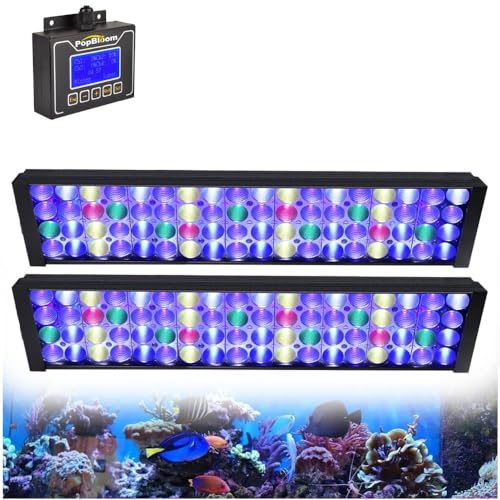 PopBloom Meerwasser Aquarium led volles Spectrum Aquarium Lampe Für 110-140cm Aquarium Tank Marine Aquarium Led Riff Korallen led Tank Licht Turing50 von PopBloom