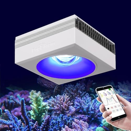 PopBloom RL90 WiFi meerwasser led Aquarium Light aquarium lampe led Reef Aquarium Beleuchtung Meerwasser Led für 40-60cm Marine Aquarium (1 RL90 WiFi mit Hängeset) von PopBloom