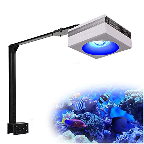 PopBloom RS90 Meerwasser LED 100W, Salzwasser LED Beleuchtung für Reef Coral Fish Wasserpflanzen Salzwasser Aquarium, Sonnenaufgang & Sonnenuntergang von PopBloom