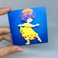 Prinzessin Lolly 3 "x 3" Kunst Magnet von PopCutouts