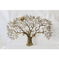 Bijan-Art-Weinlese-Messing-Bonsai-Sonnenbaum Des Lebens-Wand-Hängende Skulptur von PopUpModern