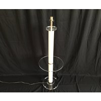 Vintage Modern Hollywood Regency Lucite Acryl-Lampen-Tisch von PopUpModern