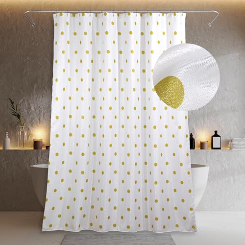 Popkozzi Duschvorhang Glitzer Textil Badezimmer Vorhang: Anti-Schimmel Funkeln Bling Stoff Waschbar Wasserabweisend Badevorhang - Luxus Fancy Glam Metallisch Shower Curtain von Popkozzi