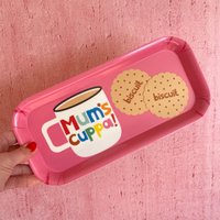 Bestes Muttertagsgeschenk - Trinktablett Mum's Cuppa Buntes Melamin-Getränketablett Hergestellt in Großbritannien von Poppekins