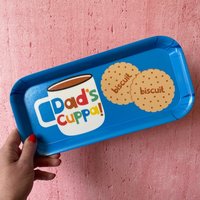 Bestes Vatergeschenk - Getränketablett Bunte Melamin-Schreibtischstifte/Snack- Oder Teetablett Hergestellt in Großbritannien von Poppekins