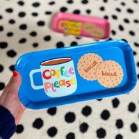 Bestes Vatertagsgeschenk - Kaffeetablett Buntes Melamin Schreibtisch Tidy/Snack- Oder Teetablett Hergestellt Im Vereinigten Königreich von Poppekins