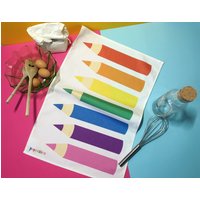 Fun Geschirrtuch - Rainbow Buntstifte Limitierte Edition 100% Baumwolle Made in Uk Fun Geschirrtuch - Rainbow Buntstifte Limitierte Edition 100% Baumwolle Made in Uk von Poppekins