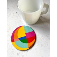 Neu - Abstrakter Geo Untersetzer Limitierte Auflage Made in Uk von Poppekins