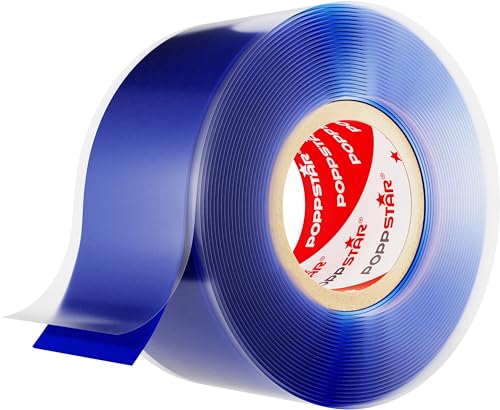 POPPSTAR selbstverschweißendes Silikonband zur Reparatur, Isolierung & Abdichtung (Strom, Wasser, Luft) Isolierband 3m lang, 25mm breit, blau von POPPSTAR