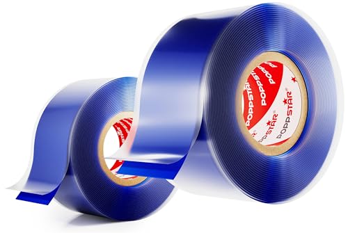 POPPSTAR selbstverschweißendes Silikonband, 3m x 25mm, Isolierband und Dichtungsband (Wasser, Luft), blau, 2 Rollen von POPPSTAR