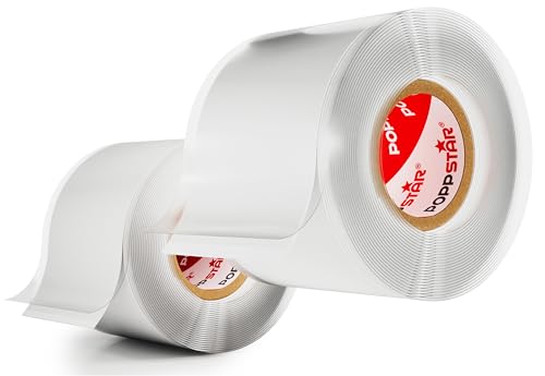 POPPSTAR selbstverschweißendes Silikonband, 3m x 38mm, Isolierband und Dichtungsband (Wasser, Luft), weiß, 2 Rollen von POPPSTAR