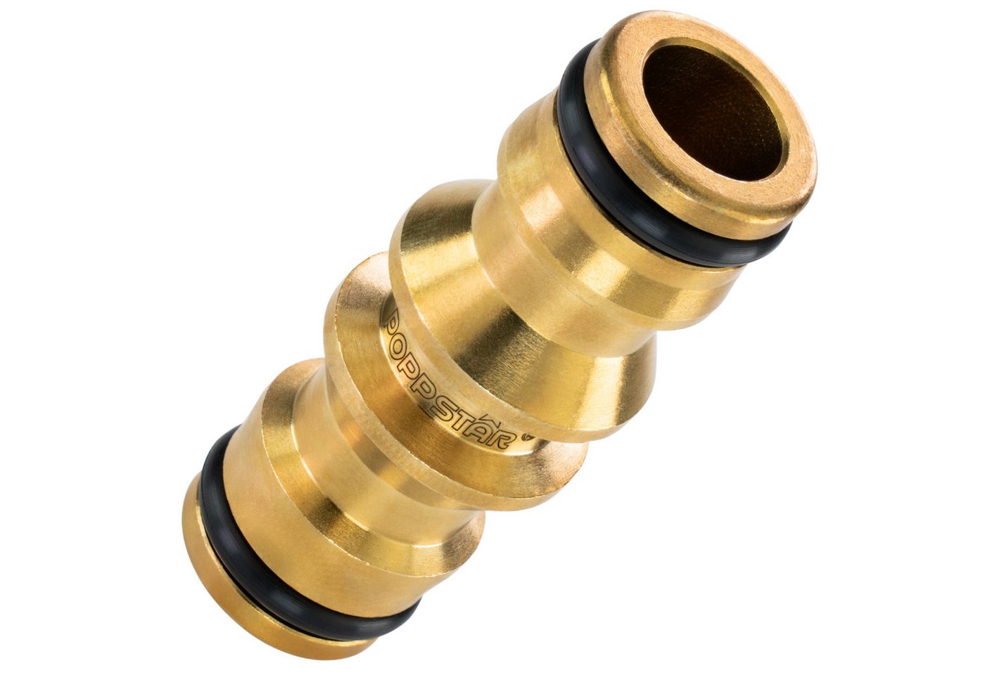 Poppstar Schlauchverbinder, (1-tlg), Messing Schlauchverbinder für Gartenschlauch-Kupplung von Poppstar