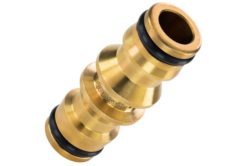 Poppstar Schlauchverbinder, (1-tlg), Messing Schlauchverbinder für Gartenschlauch-Kupplung von Poppstar