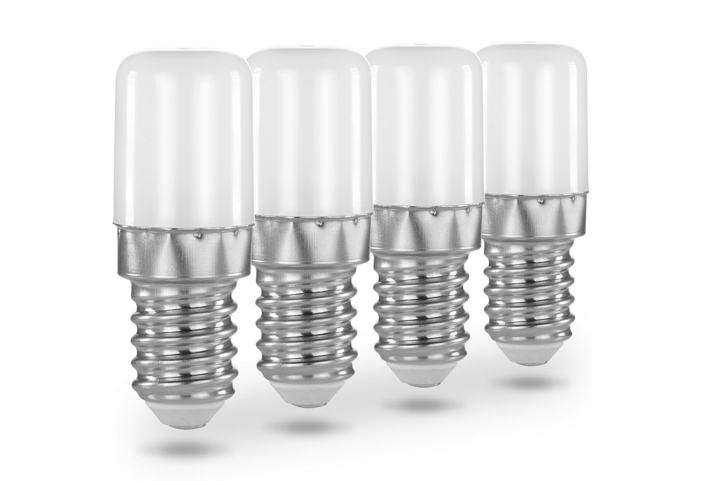 Poppstar Spezialleuchtmittel, E14, 4 St., Poppstar 4x LED Kühlschranklampe E14 1,6W (matt, 6000K kaltweiß) von Poppstar