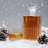 Personalisierter Kristall-Dekanter - Personalisierte Geschenke Für Ihn, Graviertes Dekanter-Set Papa Whiskey-Dekanter-Geschenk Geburtstagsgeschenk von PoppyKittenJewellery