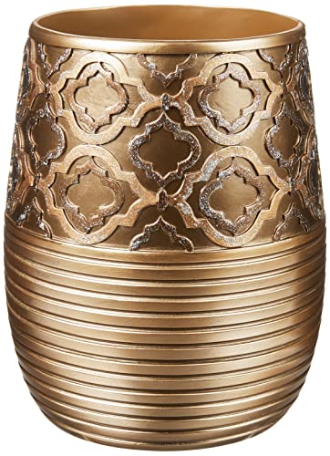 Popular Bath Waste Basket, Spindle Collection, Gold von Popular Bath