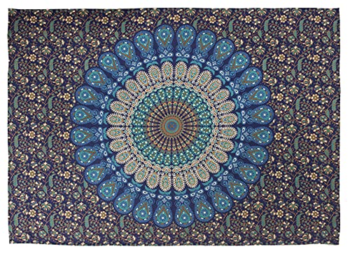 Popular Handicrafts Hippie Mandala Bohemian Tapisserie Wandbehang Psychedelic Wall Art Schlafsaal Dacor Strand Throw Indische Wandteppiche von Popular Handicrafts