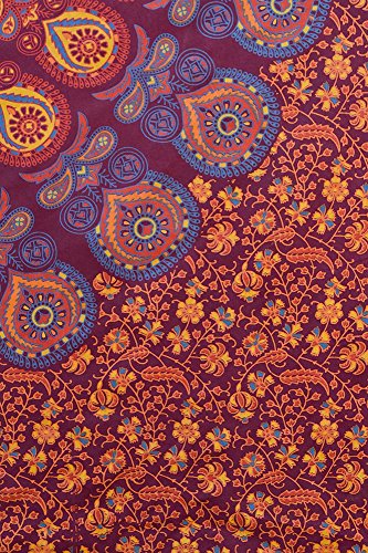 Popular Handicrafts Hippie-Mandala-Vorhänge, 200 cm Länge, für Wohnzimmer, Schlafzimmer, 2 Paneele, lichtfilternde, halbtransparente Fenstervorhänge, 198 cm breit, Boho-Bauernhaus-Vorhänge, B 76 x L Popular Handicrafts Hippie-Mandala-Vorhänge, 200 cm Länge, für Wohnzimmer, Schlafzimmer, 2 Paneele, lichtfilternde, halbtransparente Fenstervorhänge, 198 cm breit, Boho-Bauernhaus-Vorhänge, B 76 x L von Popular Handicrafts