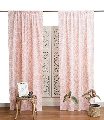 Popular Handicrafts Indischer Hippie, Bohemian, Elefant, Mandala Vorhangpaneele, Rosegold Popular Handicrafts Indischer Hippie, Bohemian, Elefant, Mandala Vorhangpaneele, Rosegold von Popular Handicrafts