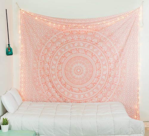 Popular Handicrafts Kp879 Wandteppiche Hippie Mandala Wandteppich Tapisserie Ombre Boho King Size von Popular Handicrafts