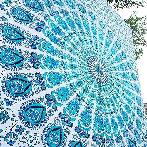Popular Handicrafts Wandteppich, Hippie-Mandala, Bohemian, Hippie, psychedelisches Design, indisch, magische Wandteppiche, Tagesdecke, 215 x 230 cm, Rot/Gelb Popular Handicrafts Wandteppich, Hippie-Mandala, Bohemian, Hippie, psychedelisches Design, indisch, magische Wandteppiche, Tagesdecke, 215 x 230 cm, Rot/Gelb von Popular Handicrafts