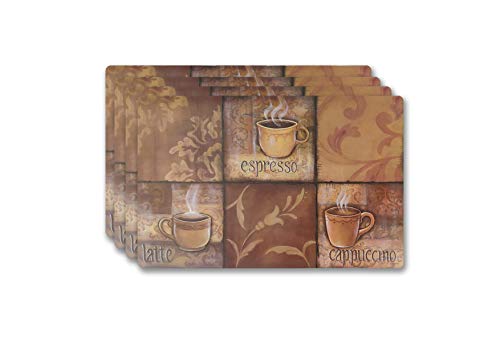 Beliebte Home Stilvolle Tischsets, Kaffeefliesen, Küchendekoration aus hochwertigem Polypropylen-Material, schmutzabweisend, gestalten Sie Ihren Küchentisch mit aufwendigem Design, perfekt mit von Popular Bath