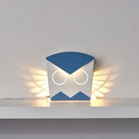 Blaue Aluminium Eule Led Leuchte von PopupLightingDesigns