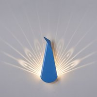 Blaue Aluminium Pfau Led-Leuchte von PopupLightingDesigns