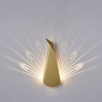 Gold Aluminium Peacock Led Leuchte von PopupLightingDesigns