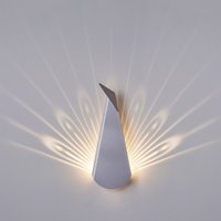 Silber Aluminium Peacock Led Leuchte von PopupLightingDesigns