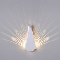 Weiße Aluminium Pfau Led-Leuchte von PopupLightingDesigns