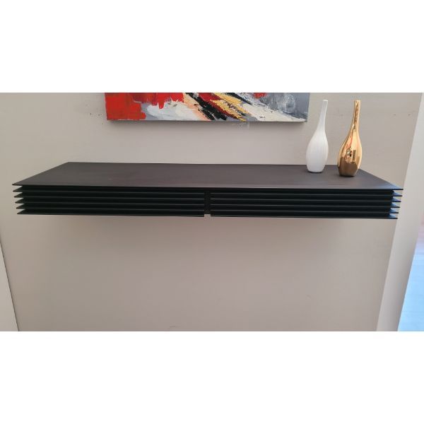 Schwebendes Wandregal aus Massiv-Esche mit Schublade Riga Lineas, Porada von Porada