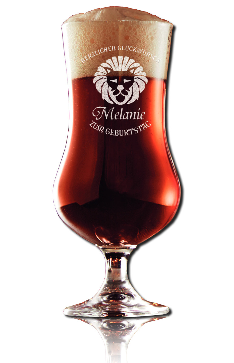 Ale Biertulpe Bierglas 50cl mit Gravur Wunschtext von PorcelainSite GmbH