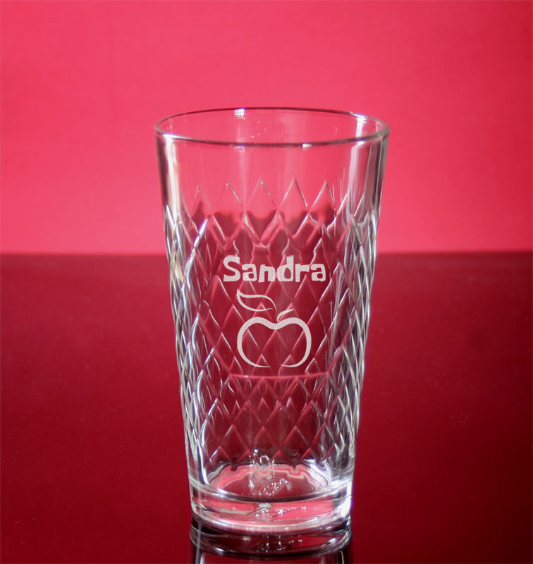 Apfelweinglas 0,25L gravieren - Namensgravur Logogravur von PorcelainSite GmbH