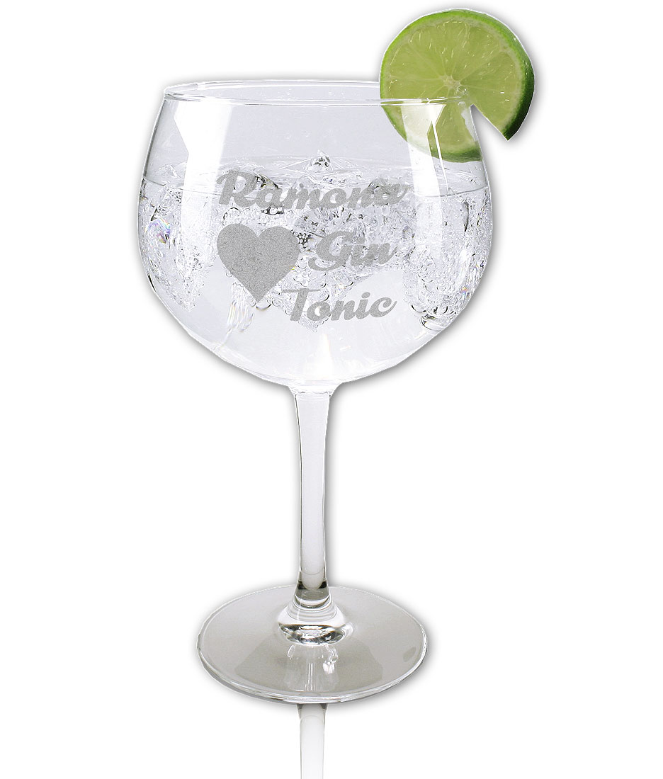 Gin Tonic Glas Kelch 72cl mit Gravur Weihnachten von PorcelainSite GmbH