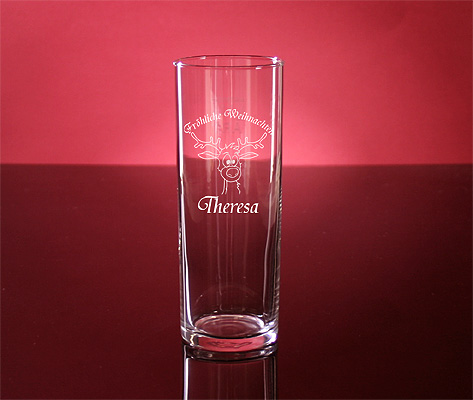 Kölschglas 0,2L Gravur Weihnachten von PorcelainSite GmbH