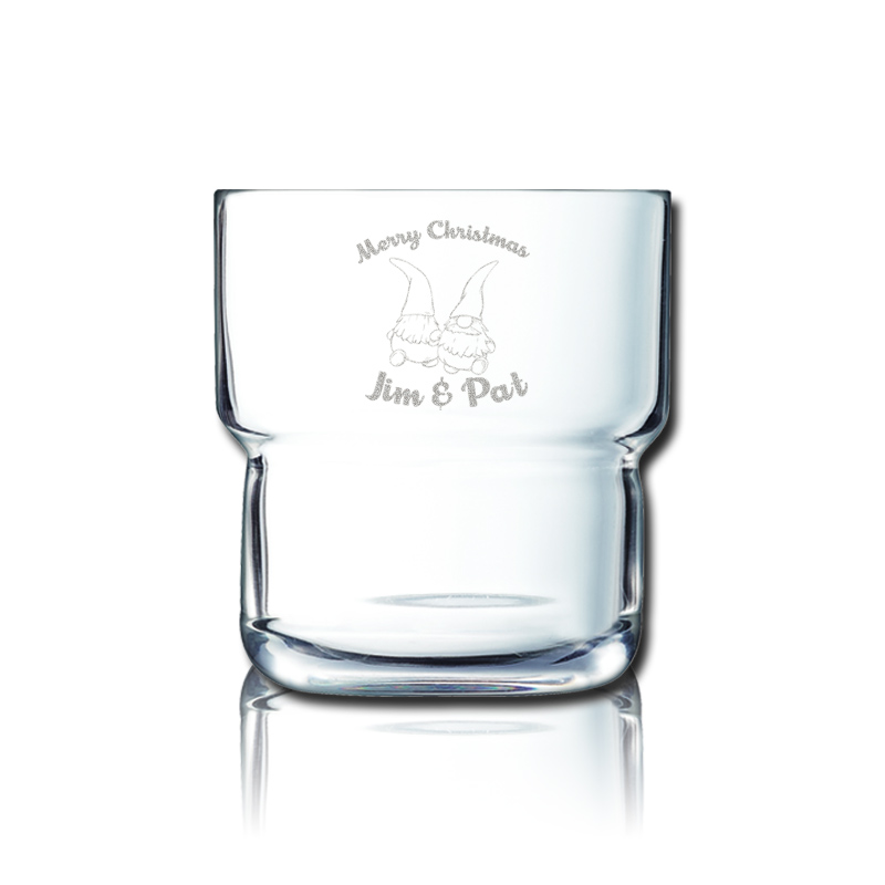 Longdrinkglas Kinderglas Saftglas Wasserglas "Log" 27cl mit Gravur Weihnachten stapelbar von PorcelainSite GmbH