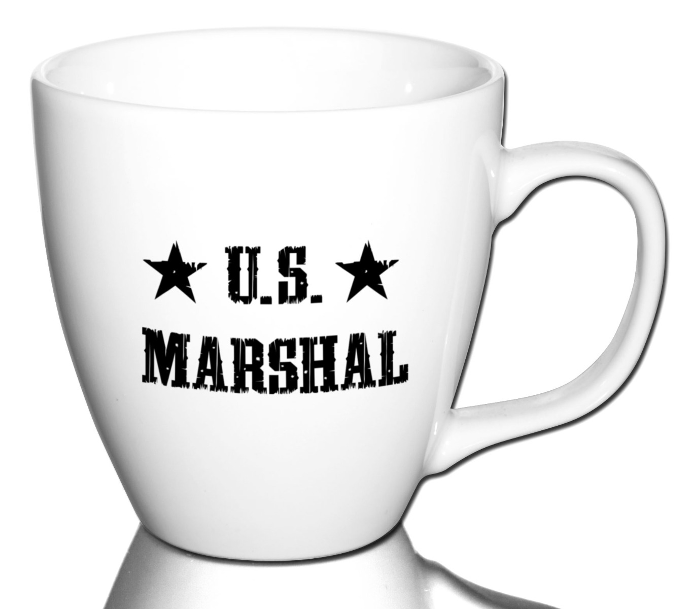 Lustige Kaffeetasse Bürotasse Tasse mit Spruch  - Dekor: U.S. Marshal von PorcelainSite GmbH