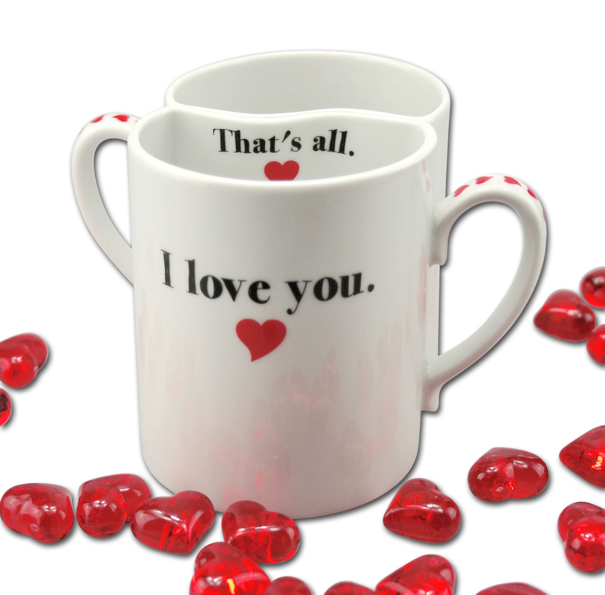 Lustige Tasse - Paartasse Valentinstag - I love you -  That's all. von PorcelainSite GmbH