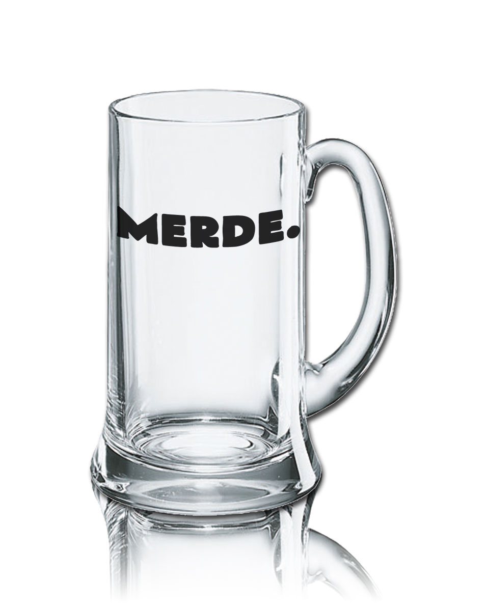 Lustiges Bierglas Bierkrug Icon 0,5L - Dekor: MERDE. von PorcelainSite GmbH