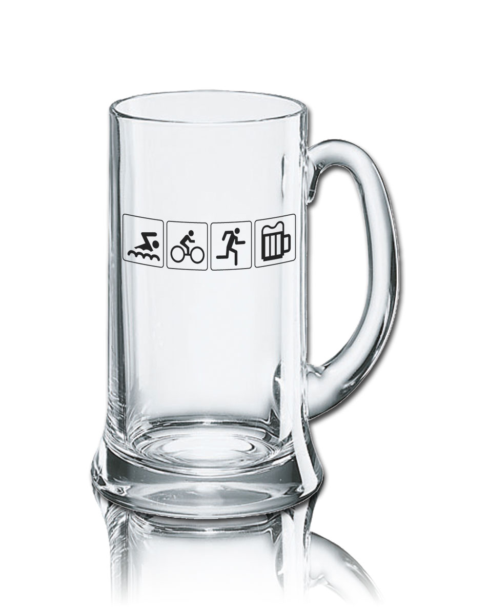 Lustiges Bierglas Bierkrug Icon 0,5L - Dekor: Sport - Bier von PorcelainSite GmbH