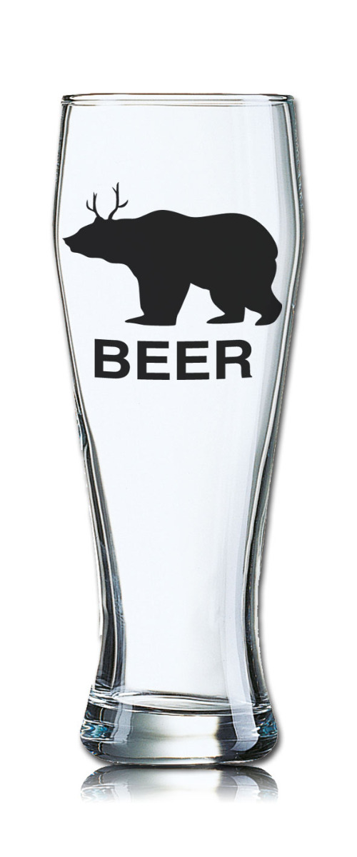 Lustiges Bierglas Weizenbierglas Bayern 0,5L - BEER von PorcelainSite GmbH