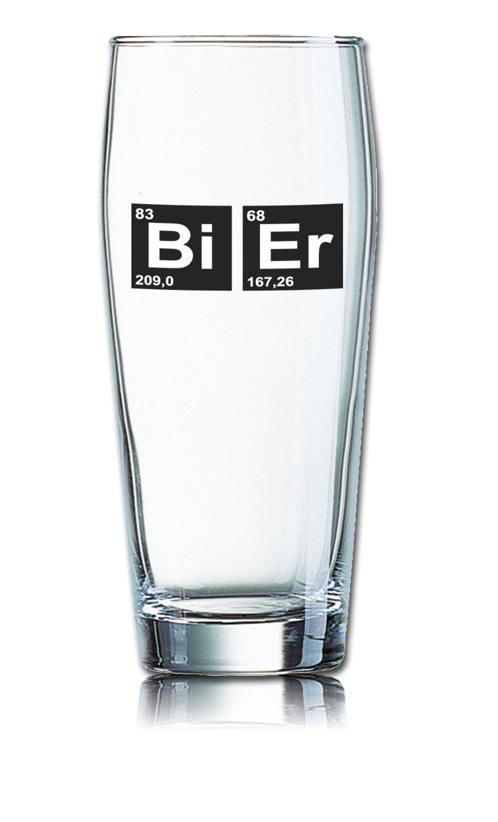 Lustiges Bierglas Willibecher 0,5L - Bi-Er von PorcelainSite GmbH