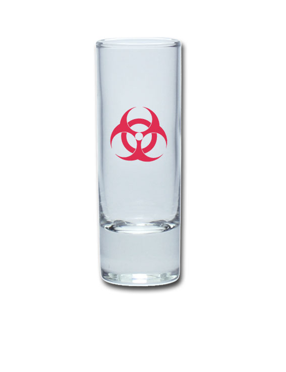 Lustiges Schnapsglas Wodkastange 65 ml - Biohazard von PorcelainSite GmbH