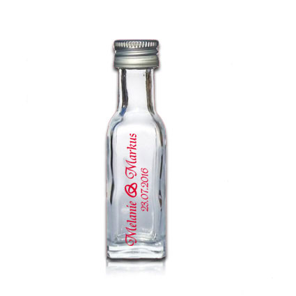 Probierflasche 20ml Mini Schnapsflasche bedruckt von PorcelainSite GmbH