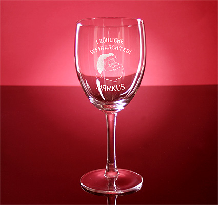 Weinglas Claret 33cl Gravur Weihnachten von PorcelainSite GmbH