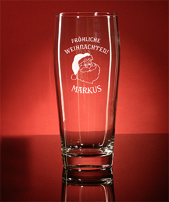 Willibecher 0,5L Gravur Weihnachten Logo von PorcelainSite GmbH